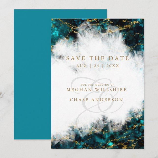 Beautiful Apatite Crystal Geode  Invitation (Front/Back)
