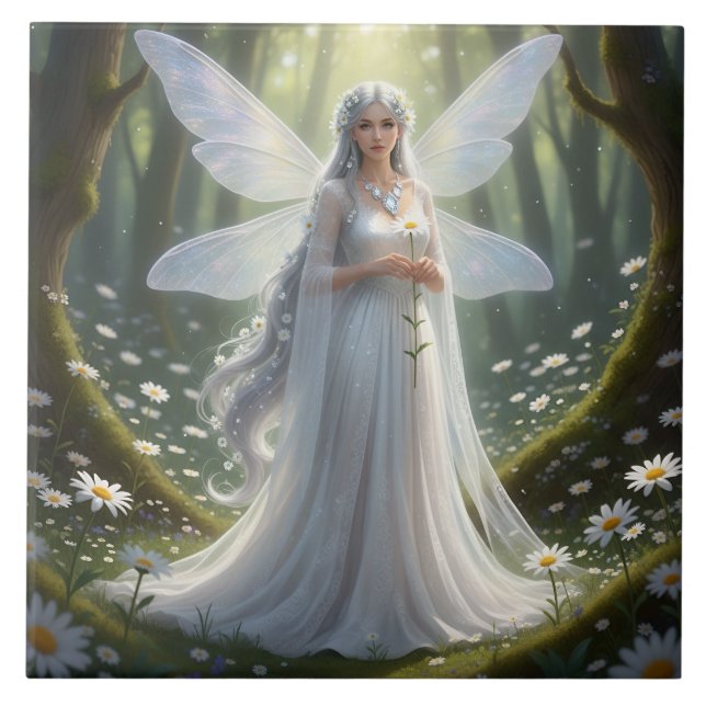 Beautiful April Diamond Fairy Ceramic Tile (Front)