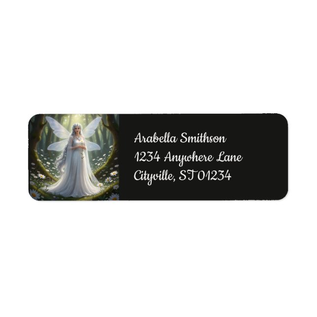 Beautiful April Diamond Fairy Return Address Label (Front)