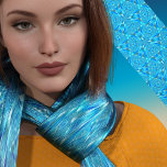 Beautiful Aqua Blue Fractal Scarf<br><div class="desc">This triangle based fractal is in shades of aqua.</div>