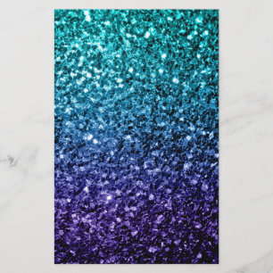 Beautiful Aqua blue Ombre glitter sparkles Flyer