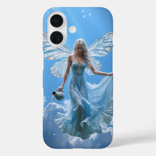 Beautiful Aquarius Fairy in the Clouds iPhone 16 Case
