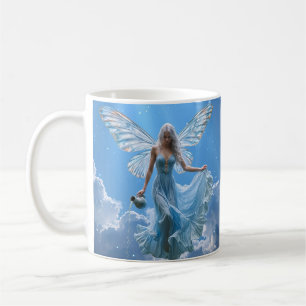 Beautiful Aquarius Fairy in the Clouds Coffee Mug