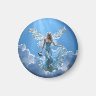 Beautiful Aquarius Fairy in the Clouds Magnet