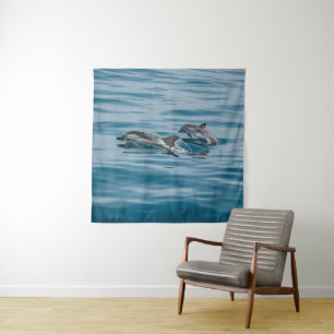 Beautiful Aquatic Dolphins Tapestry