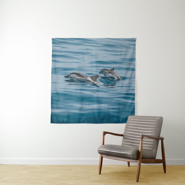 Beautiful Aquatic Dolphins Tapestry (In Situ)