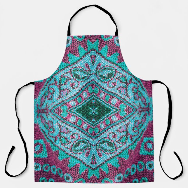 Beautiful, arab, arabic, arabian, arabesque fabric apron (Front)