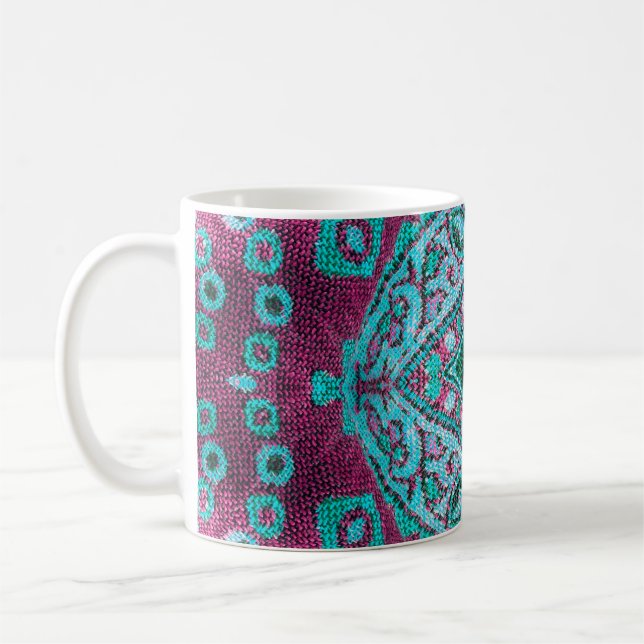 Beautiful, arab, arabic, arabian, arabesque fabric coffee mug (Left)