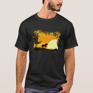 Beautiful Arabian Horse Sunset Silhouette Horses T-Shirt