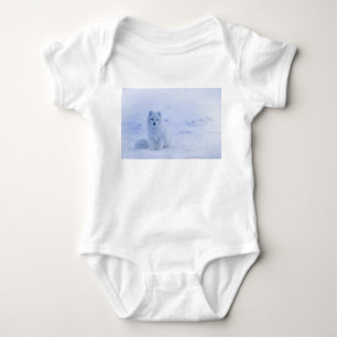 Beautiful Arctic Fox Baby Bodysuit