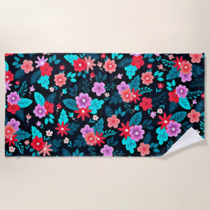 Beautiful Arrangement Ditsy Floral Pattern-56576 Beach Towel