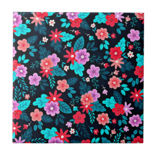 Beautiful Arrangement Ditsy Floral Pattern-56576 Ceramic Tile
