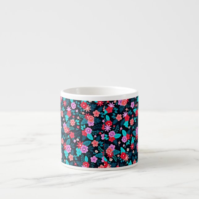 Beautiful Arrangement Ditsy Floral Pattern-56576 Espresso Cup (Front)
