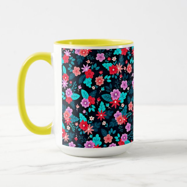 Beautiful Arrangement Ditsy Floral Pattern-56576 Mug (Left)