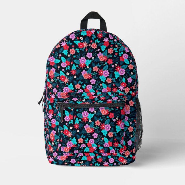 Beautiful Arrangement Ditsy Floral Pattern-56576 Printed Backpack (Front)