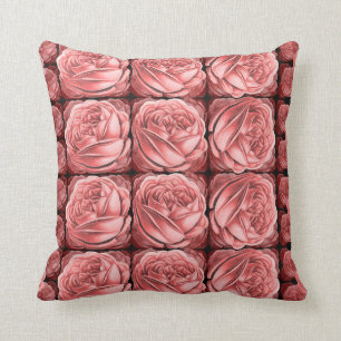 Beautiful Array of Dusty Peach Roses Cushion