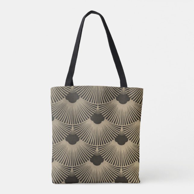 Beautiful Art Deco Fan Design Tote Bag (Back)