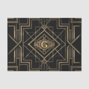 Beautiful Art Deco Gatsby 1920's Monogram Tissue Paper