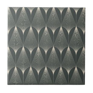 Beautiful,art deco,pattern,grey,beige,1920,retro,c ceramic tile