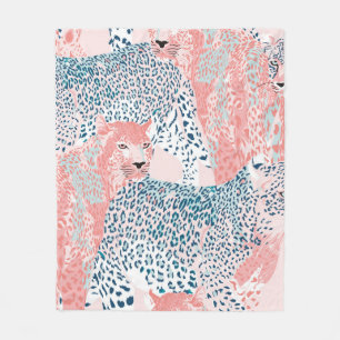 Beautiful art Leopard seamless pattern, abstract a Fleece Blanket