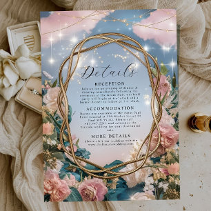 Beautiful Art Nouveau Themed Wedding Enclosure Card