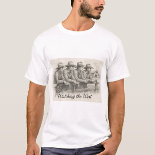 Beautiful art sketch of a group of cowboys. T-Shirt