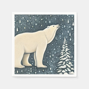 Beautiful Artic Polar Bear Napkin