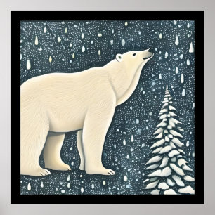 Beautiful Artic Polar Bear Poster