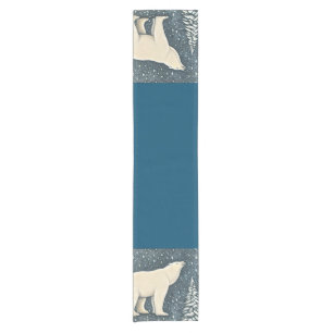 Beautiful Artic Polar Bear Short Table Runner