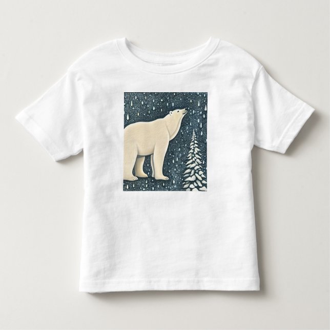 Beautiful Artic Polar Bear Toddler T-Shirt (Front)