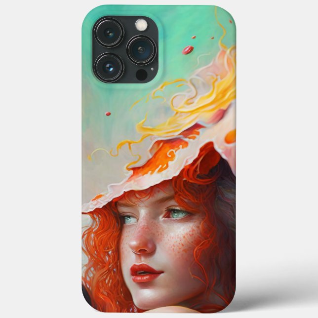 Beautiful Artistic Abstract Red Haired Ginger Girl Case-Mate iPhone Case (Back)