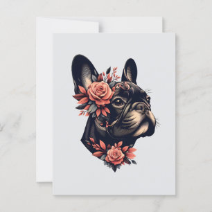 Beautiful artistic Frenchie Postcard