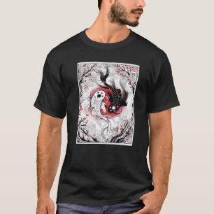 Beautiful Artistic Japan Yin Yang Koi Fish Japanes T-Shirt