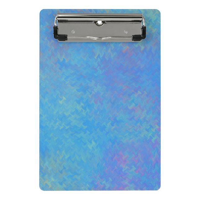 Beautiful Artsy Blue Marbled Paper Look Mini Clipboard (Front)