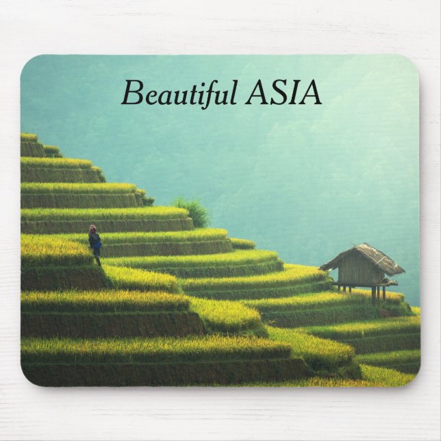 Beautiful Asia Postcard with your text Mouse Pad (Front)