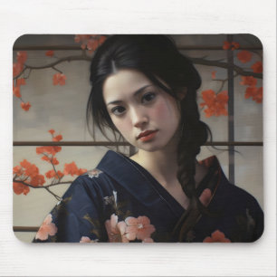Beautiful Asian Girl Mouse Pad