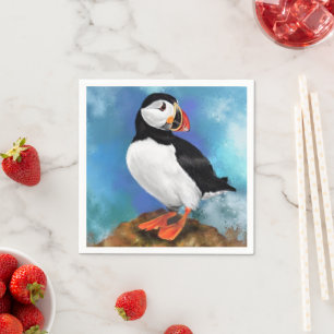 Beautiful Atlantic Puffin Bird Napkins