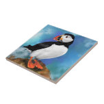 Beautiful Atlantic Puffin Bird Painting Migned Art Ceramic Tile<br><div class="desc">Beautiful Atlantic Puffin Bird Painting Migned Art Watercolor Clown Beak</div>