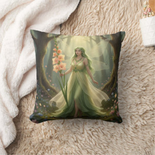 Beautiful August Peridot Fairy Cushion