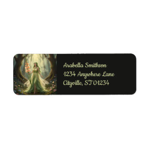 Beautiful August Peridot Fairy Return Address Label