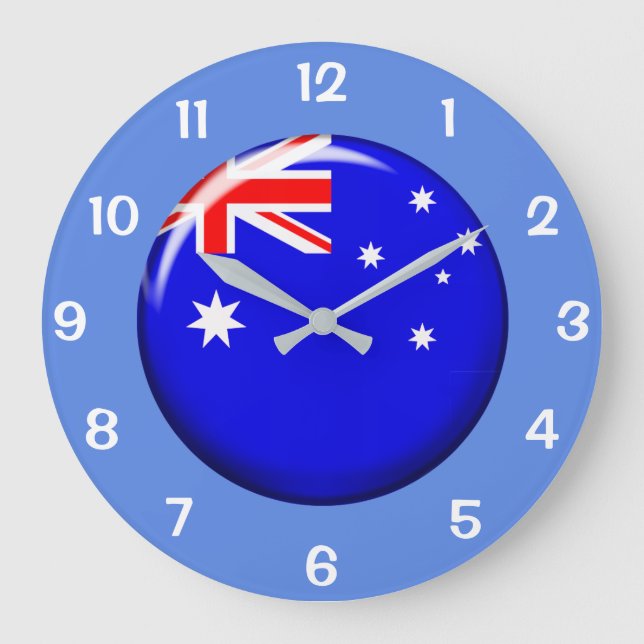 Beautiful Australian Button Flag Wall Clock (Front)