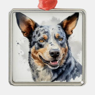BEAUTIFUL AUSTRALIAN CATTLE DOG METAL ORNAMENT