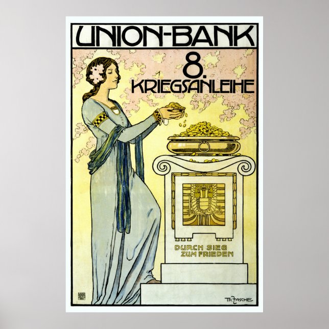 Beautiful Austrian Jugendstil Art Nouveau Poster (Front)