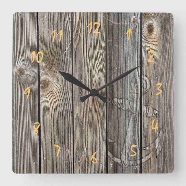 Beautiful authentic looking wood -  Clock (Front)
