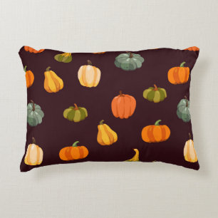 Beautiful autumn background with colourful pumpkin decorative cushion