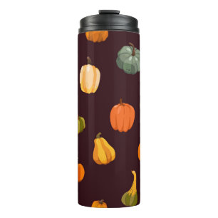 Beautiful autumn background with colourful pumpkin thermal tumbler