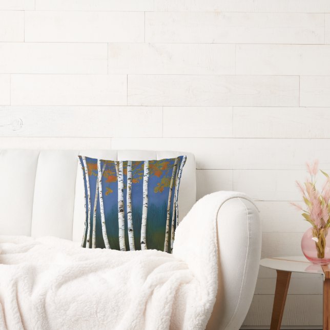 Beautiful Autumn Birch Cushion (Couch)