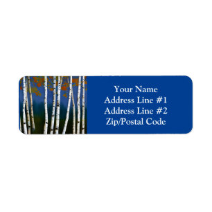 Beautiful Autumn Birch Return Address Label
