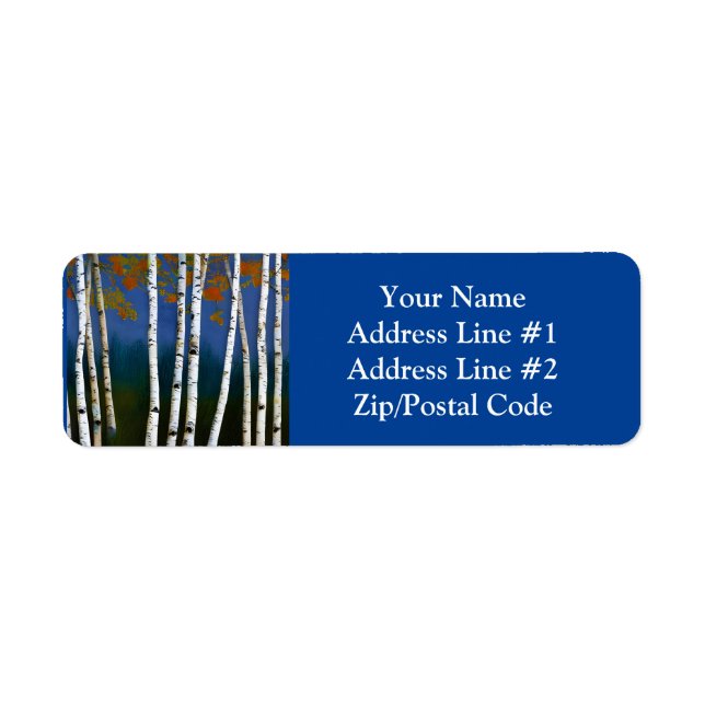 Beautiful Autumn Birch Return Address Label (Front)