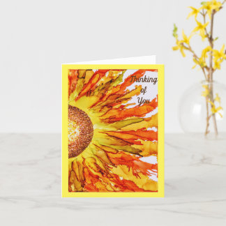 Beautiful, autumn colored Sunflower CARD
